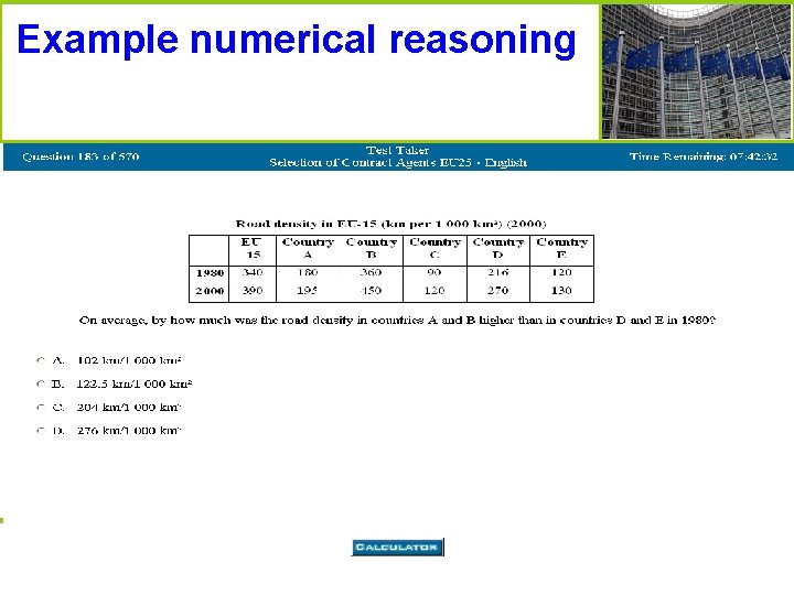 Example numerical reasoning 18 th February 2010 EPSO PRESENTATION 