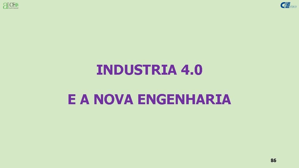 INDUSTRIA 4. 0 E A NOVA ENGENHARIA 86 