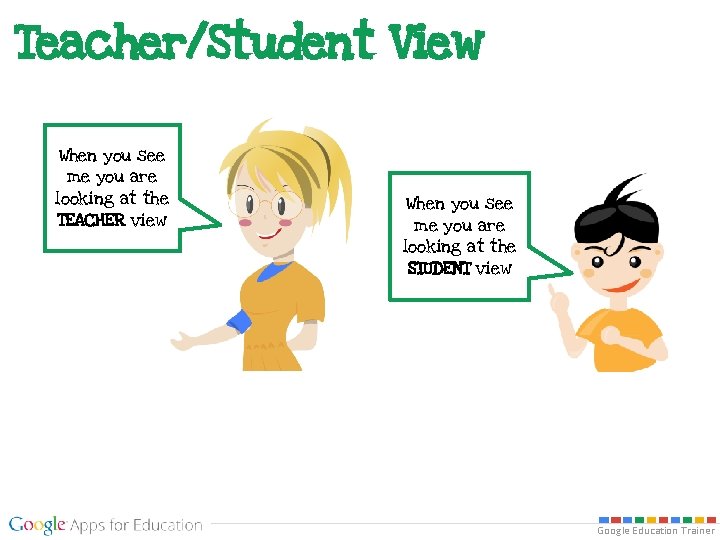 Teacher/Student View When you see me you are looking at the TEACHER view When