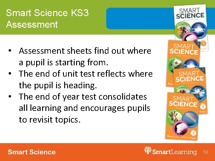 Smart Science KS 3 Assessment • Assessment sheets find out where a pupil is