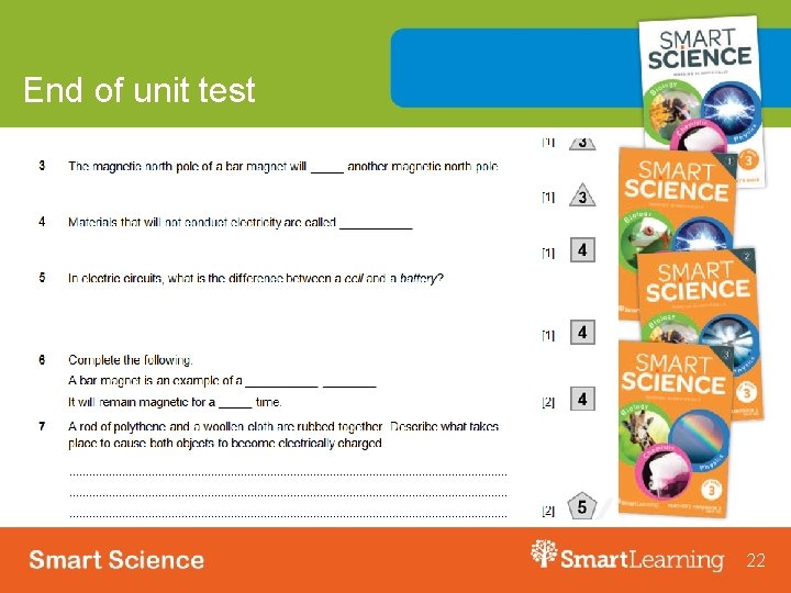 End of unit test 22 