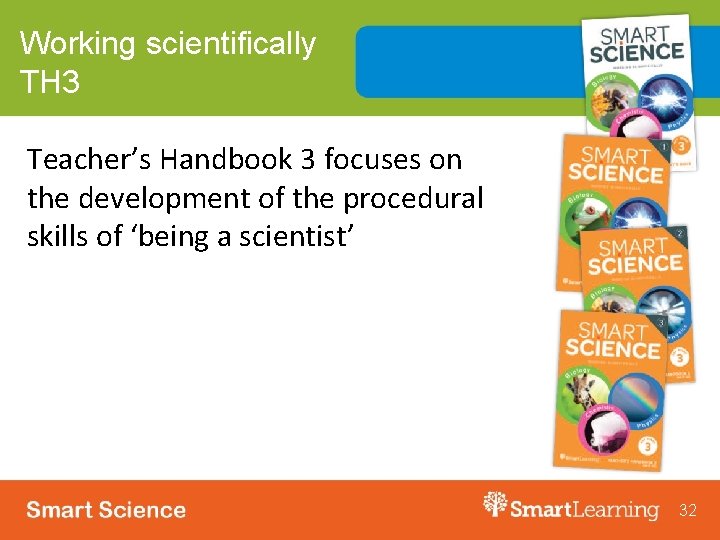 Working scientifically TH 3 Teacher’s Handbook 3 focuses on the development of the procedural