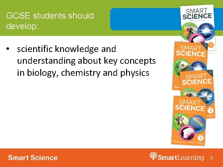 GCSE students should develop: • scientific knowledge and understanding about key concepts in biology,