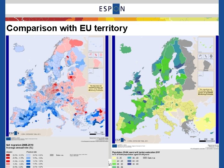 Comparison with EU territory 