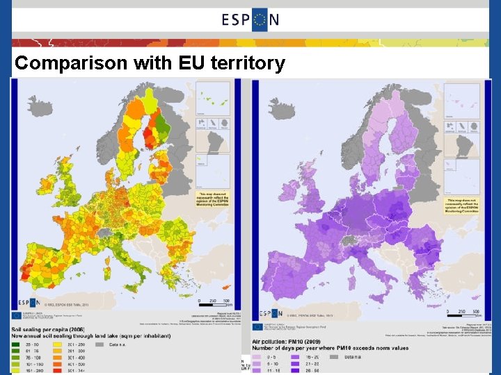 Comparison with EU territory 