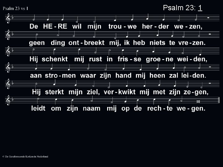 Psalm 23: 1 