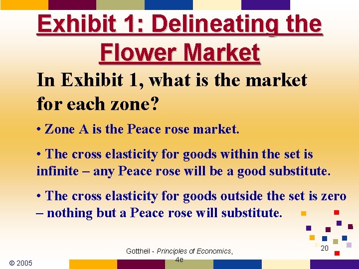 Exhibit 1: Delineating the Flower Market In Exhibit 1, what is the market for