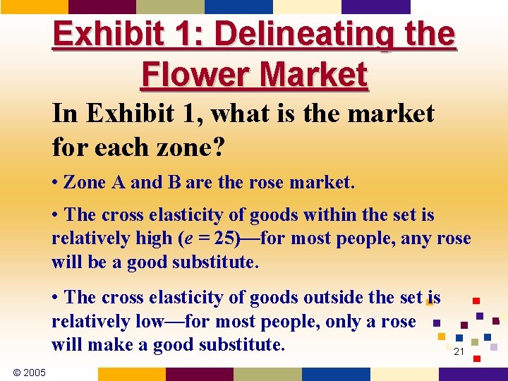 Exhibit 1: Delineating the Flower Market In Exhibit 1, what is the market for