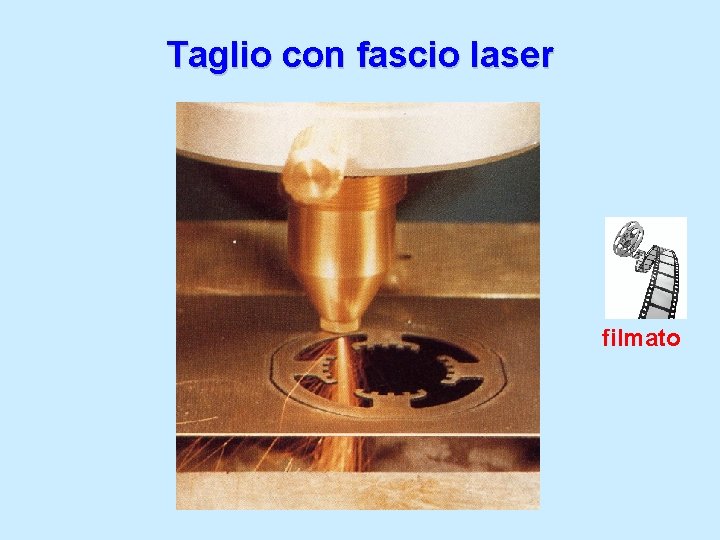 Taglio con fascio laser filmato 