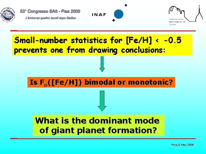 Small-number statistics for [Fe/H] < -0. 5 prevents one from drawing conclusions: Is Fp([Fe/H])