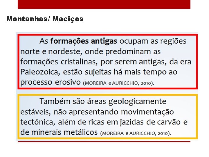 Montanhas/ Maciços 