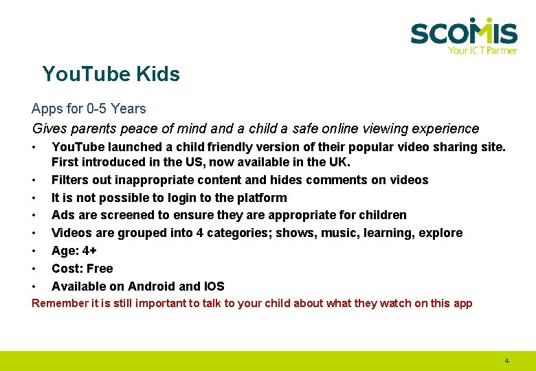 You. Tube Kids Apps for 0 -5 Years Gives parents peace of mind a