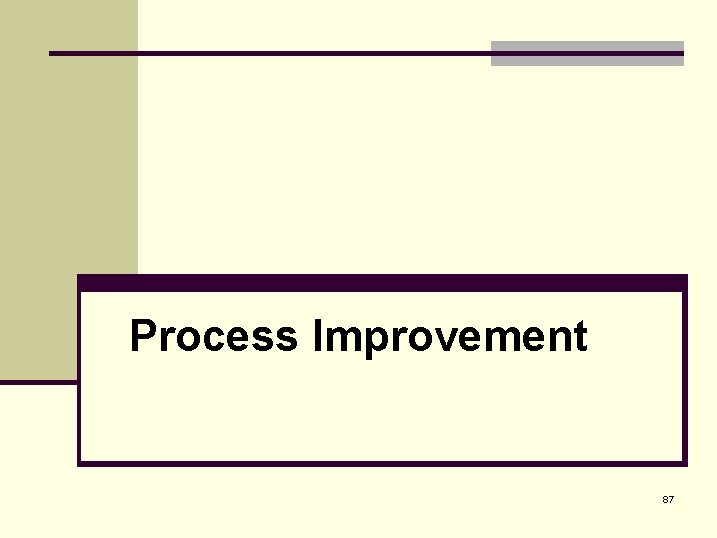 Process Improvement 87 