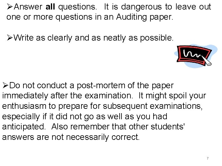 ØAnswer all questions. It is dangerous to leave out one or more questions in