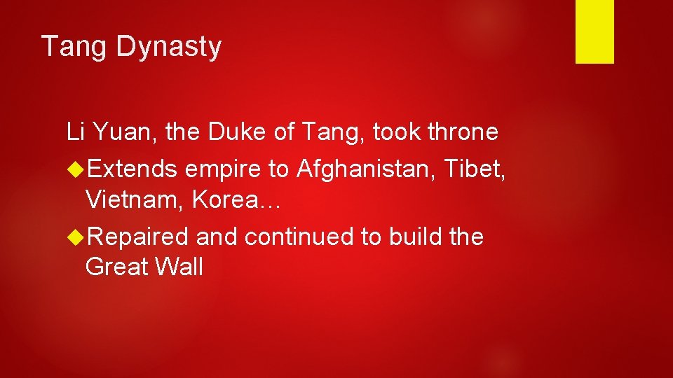 Tang Dynasty Li Yuan, the Duke of Tang, took throne Extends empire to Afghanistan,