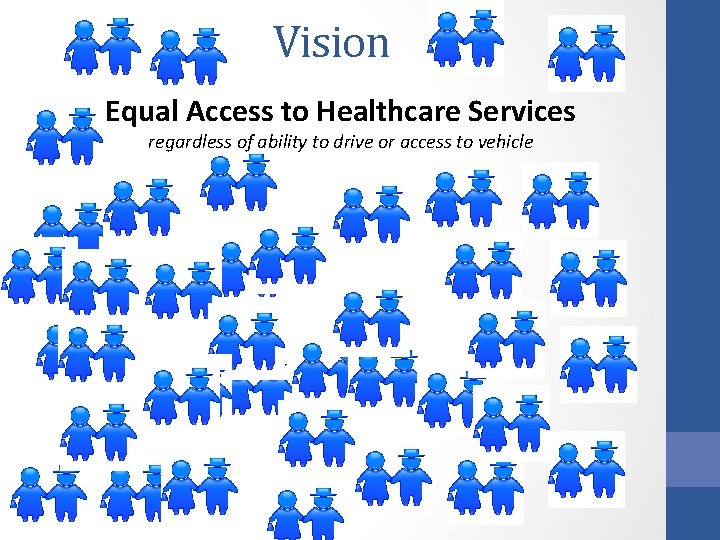 Vision Equal Access to Healthcare Services regardless of ability to drive or access to