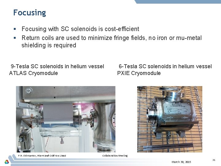 Focusing § Focusing with SC solenoids is cost-efficient § Return coils are used to