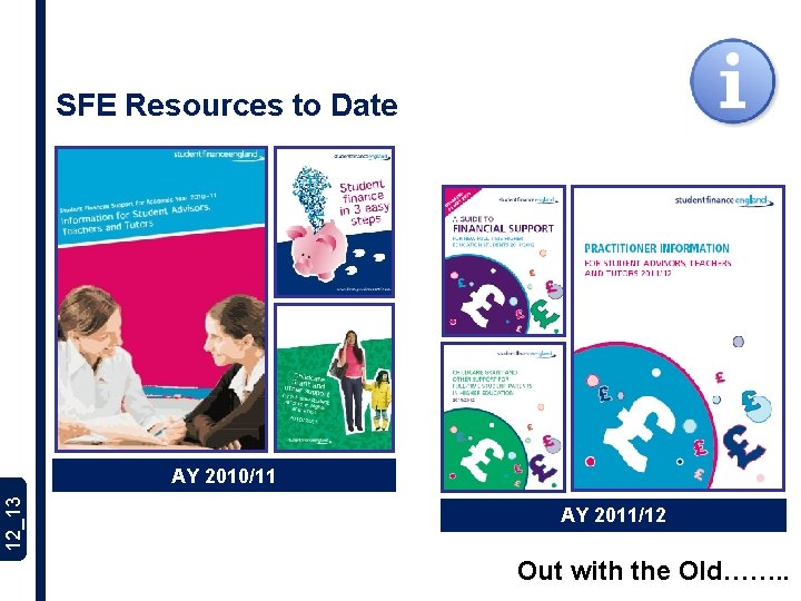SFE Resources to Date 12_13 AY 2010/11 AY 2011/12 Out with the Old……. .