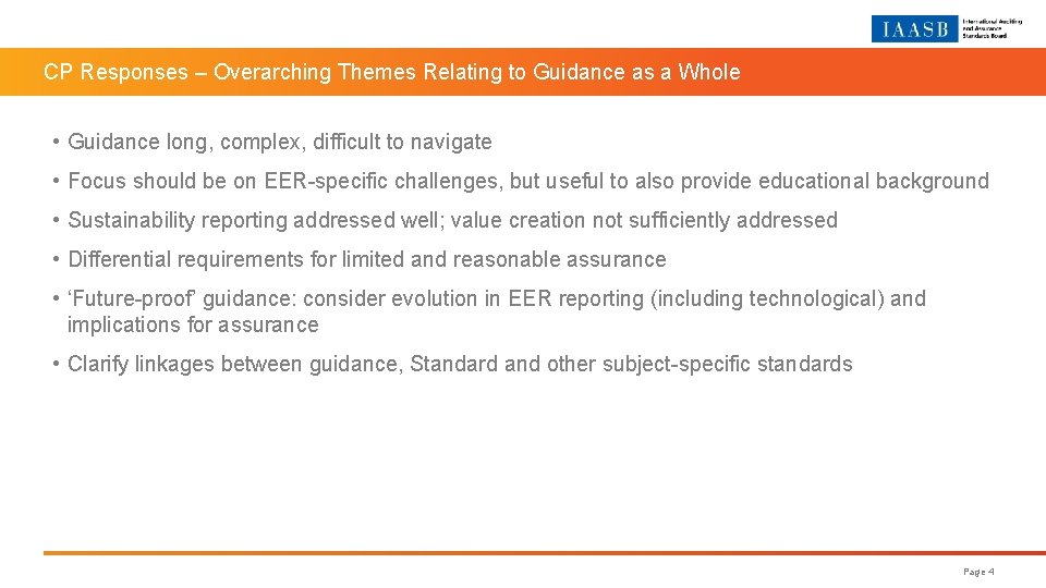 CP Responses – Overarching Themes Relating to Guidance as a Whole • Guidance long,