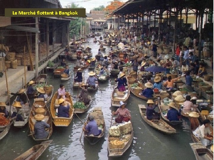 Le Marché flottant à Bangkok 