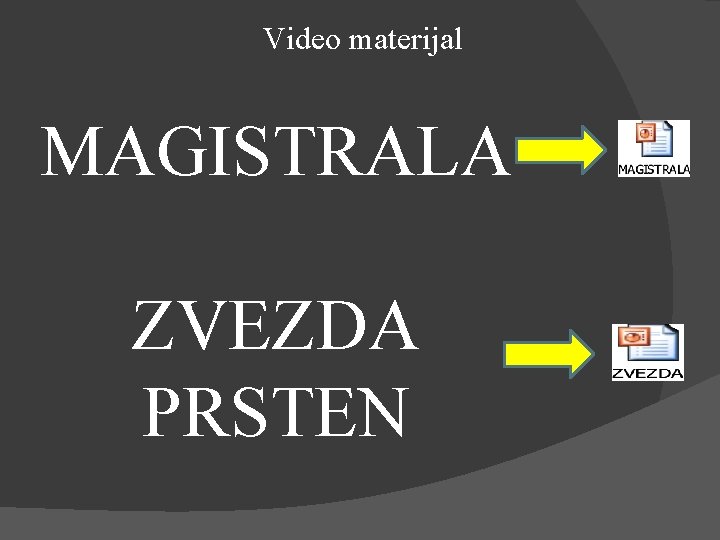 Video materijal MAGISTRALA ZVEZDA PRSTEN 