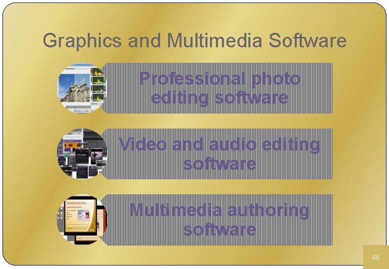 Graphics and Multimedia Software Professional photo editing software Video and audio editing software Multimedia