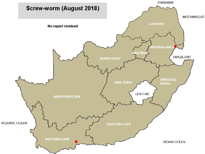 Screw-worm (August 2018) No report received jkccff 
