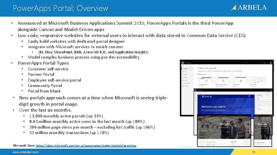 Power. Apps Portal: Overview • Announced at Microsoft Business Applications Summit 2019, Power. Apps