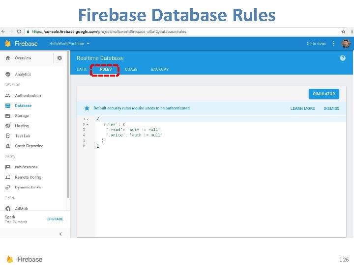 Firebase Database Rules 126 