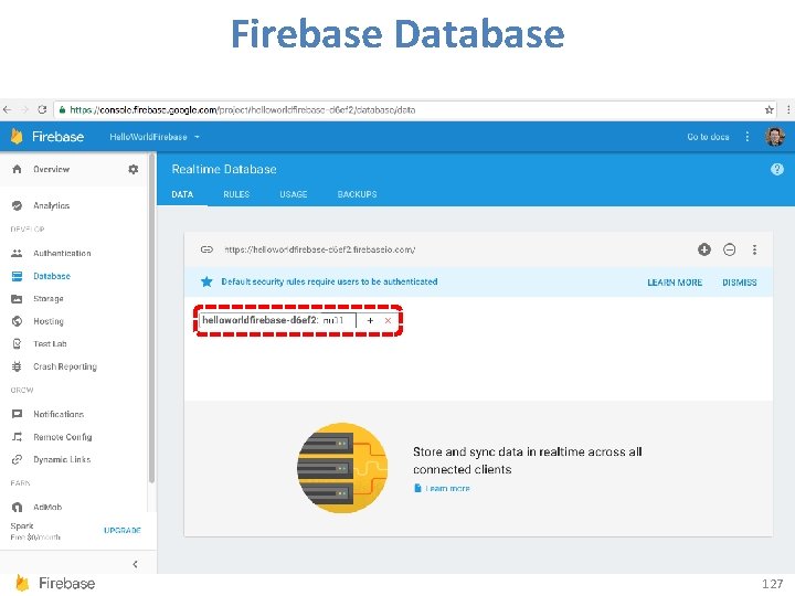 Firebase Database 127 
