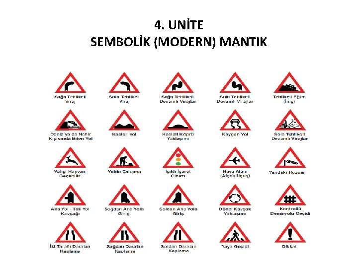 4. UNİTE SEMBOLİK (MODERN) MANTIK 