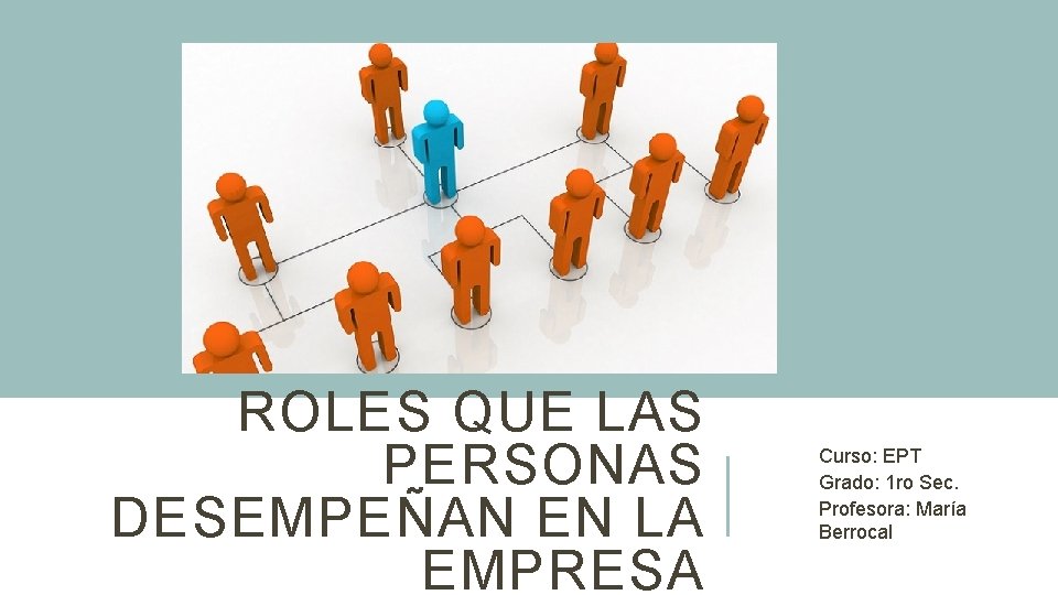 ROLES QUE LAS PERSONAS DESEMPEÑAN EN LA EMPRESA Curso: EPT Grado: 1 ro Sec.