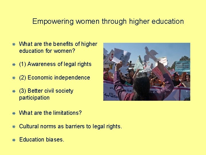 Empowering women through higher education What are the benefits of higher education for women?