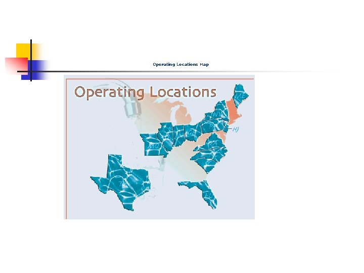 Operating Locations Map 