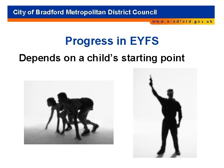 Progress in EYFS Depends on a child’s starting point 