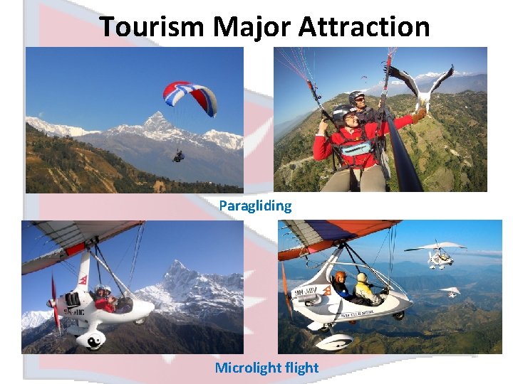 Tourism Major Attraction Paragliding Microlight flight 