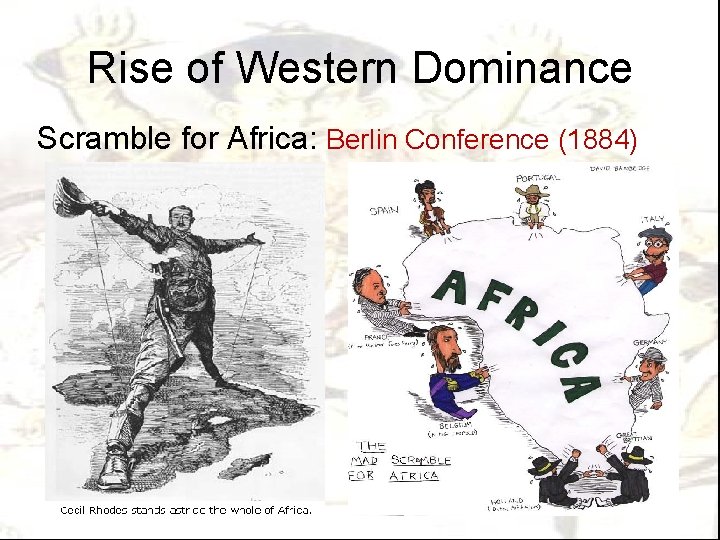 Rise of Western Dominance Scramble for Africa: Berlin Conference (1884) 