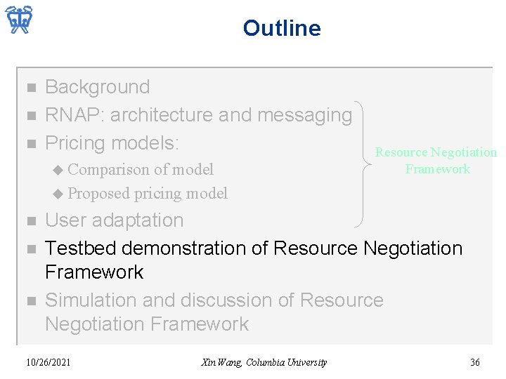 Outline n n n Background RNAP: architecture and messaging Pricing models: u Comparison of