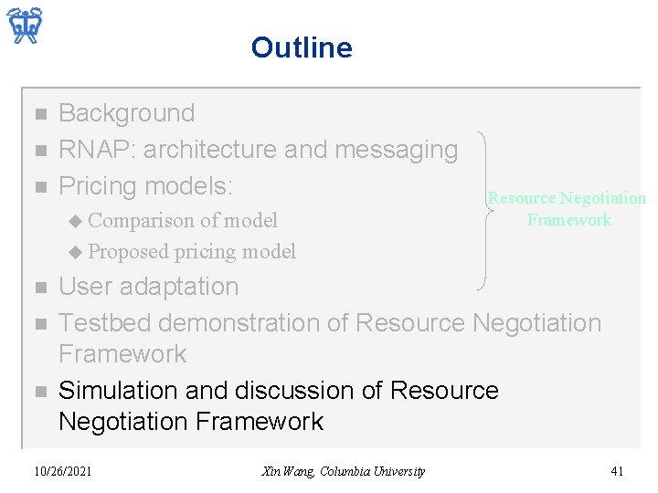 Outline n n n Background RNAP: architecture and messaging Pricing models: u Comparison of