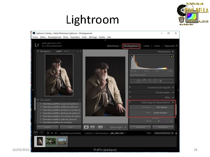 Lightroom 16/04/2018 Profils (basique) 24 