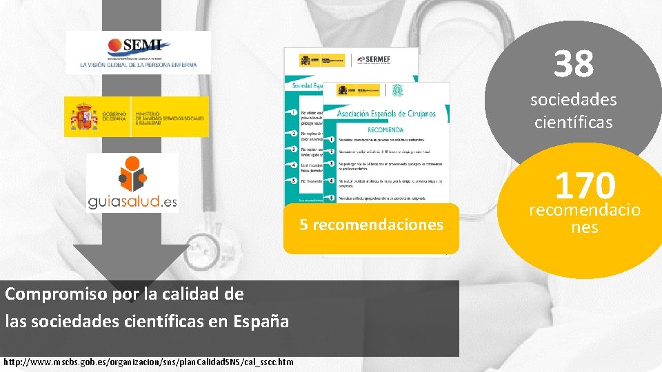 38 sociedades científicas 5 recomendaciones Compromiso por la calidad de las sociedades científicas en
