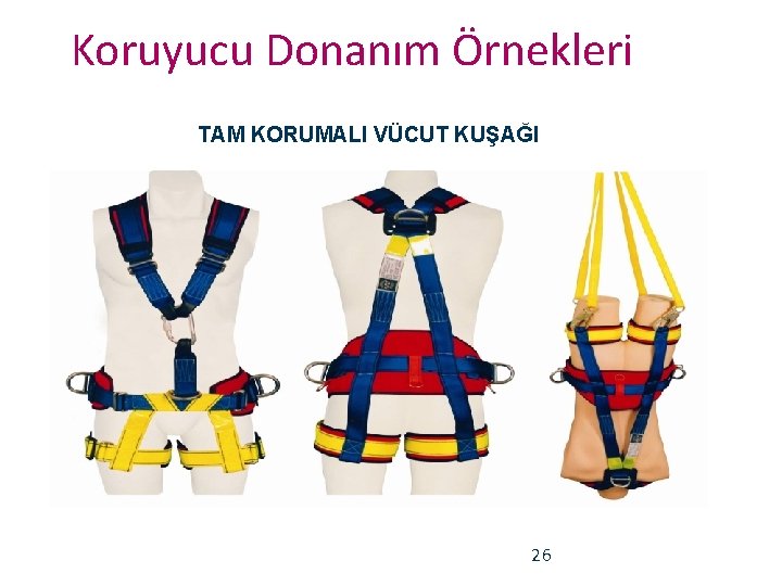 Koruyucu Donanım Örnekleri TAM KORUMALI VÜCUT KUŞAĞI 26 