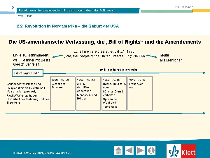 2 Folie 10 von 17 Revolutionen im ausgehenden 18. Jahrhundert: Ideen der Aufklärung …