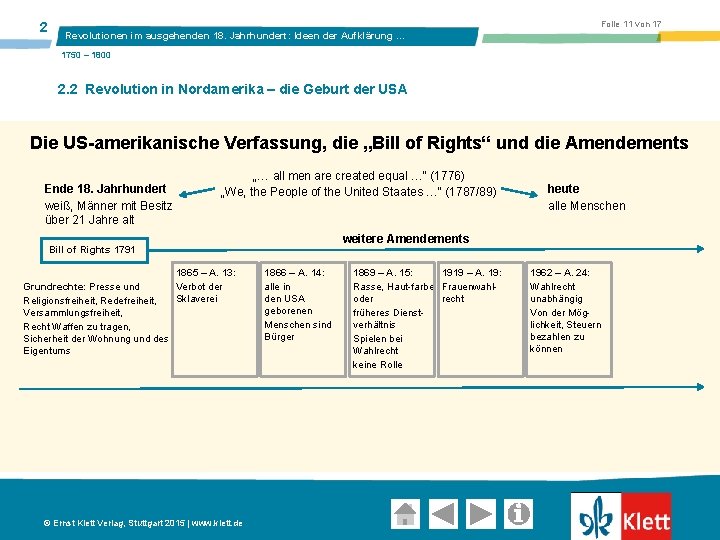 2 Folie 11 von 17 Revolutionen im ausgehenden 18. Jahrhundert: Ideen der Aufklärung …