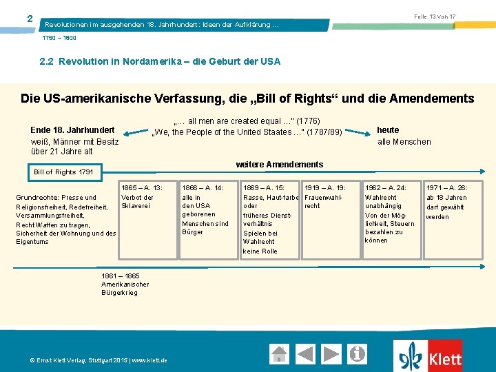 2 Folie 13 von 17 Revolutionen im ausgehenden 18. Jahrhundert: Ideen der Aufklärung …