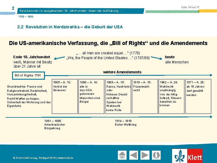 2 Folie 14 von 17 Revolutionen im ausgehenden 18. Jahrhundert: Ideen der Aufklärung …