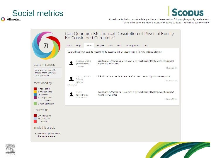 Social metrics 