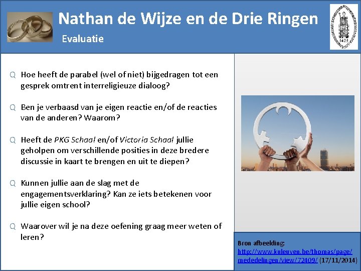 Nathan de Wijze en de Drie Ringen Evaluatie Q Hoe heeft de parabel (wel