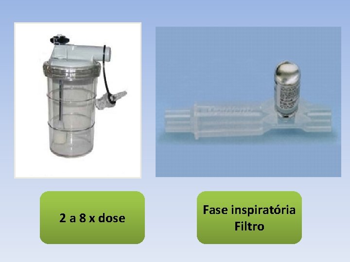 2 a 8 x dose Fase inspiratória Filtro 