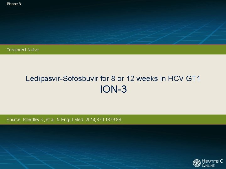 Phase 3 Treatment Naïve Ledipasvir-Sofosbuvir for 8 or 12 weeks in HCV GT 1